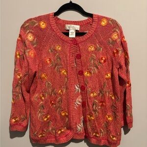 Susan Bristol Pink Floral Cardigan